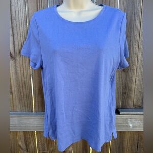 Talbots Petite Periwinkle Cotton Top - LP